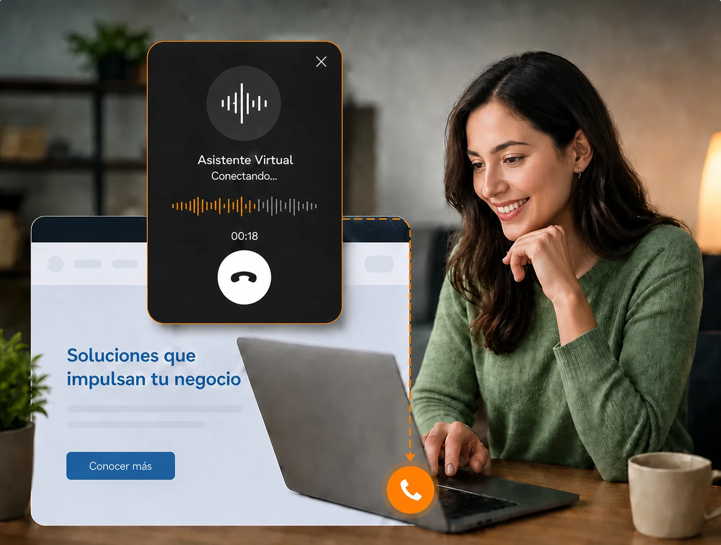 Botón de llamada rápida desde una página web